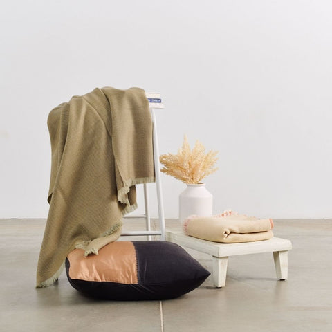 Powered by People Monochromatic Modern Handcrafted Accent Throw Pillow - 20 x 20