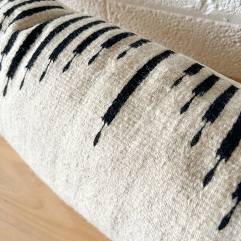 Artful Traditionalist Bohemian Embroidered Lumbar Pillow