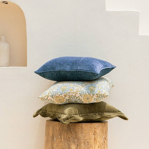 Powered by People Artful Traditionalist Handcrafted Embroidery Pillow Cover - 14 x 20