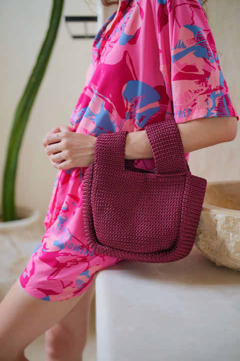 Handmade Solid Open Top Clutch