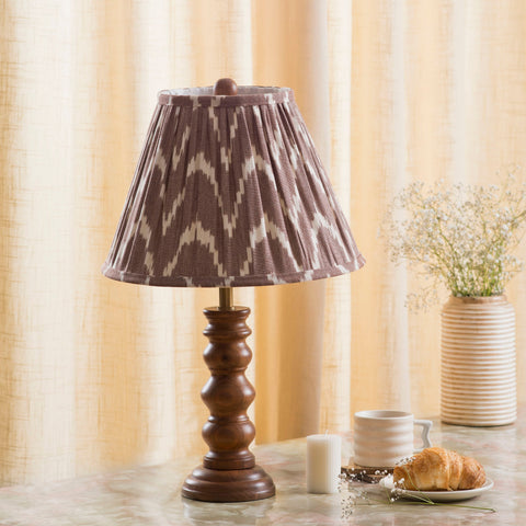 Classic Traditional Conical Table Lamp with Natural Brass Finish