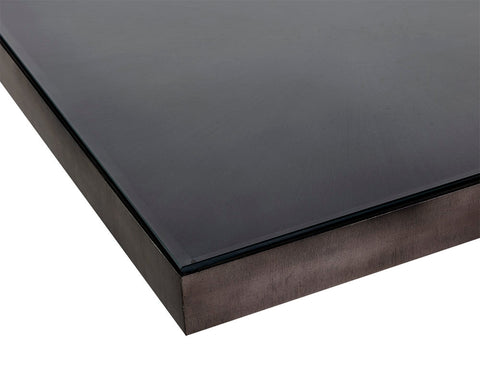 Terry Modern Bistro Dining Table with Bronze Drum Base