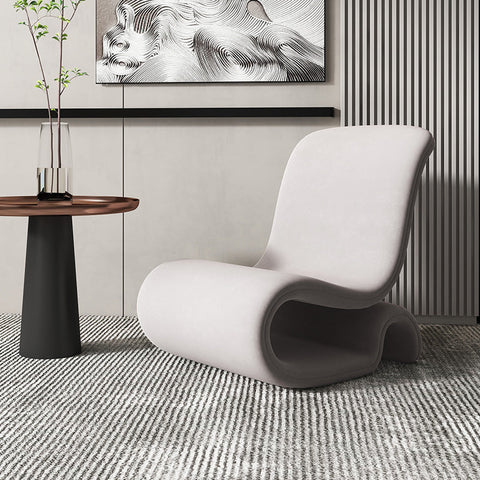 Timeless Minimalist Armless Club Cantilever Chair