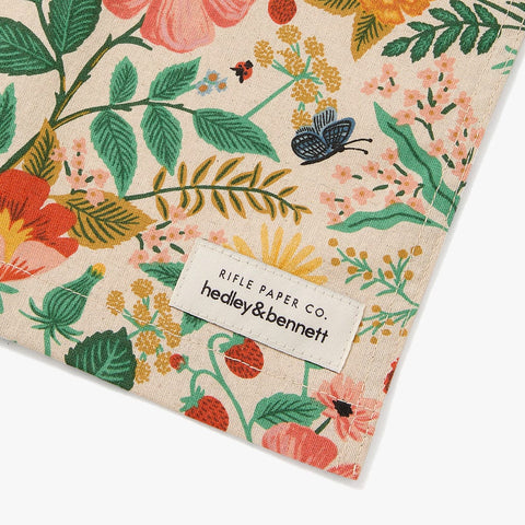 Floral Bib Apron with Adjustable Patch Pockets