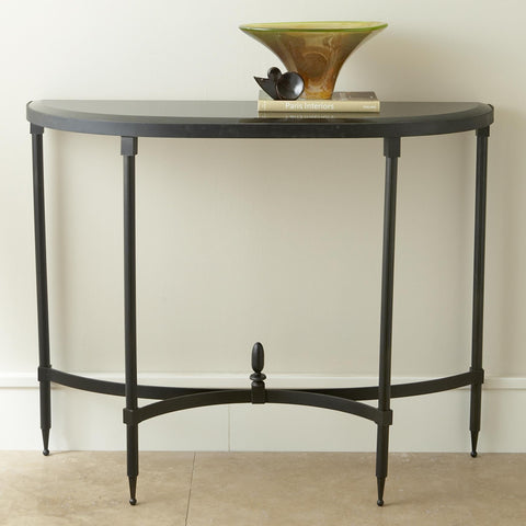 Timeless Minimalist Modern Semi-Circle Fluted Entryway Console