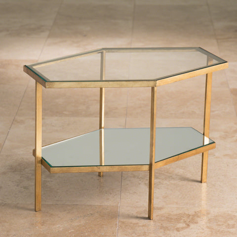 Global Views Timeless Minimalist Hexagonal Center Table