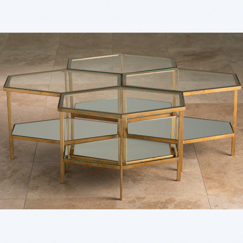 Global Views Timeless Minimalist Hexagonal Center Table