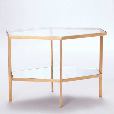Global Views Timeless Minimalist Hexagonal Center Table