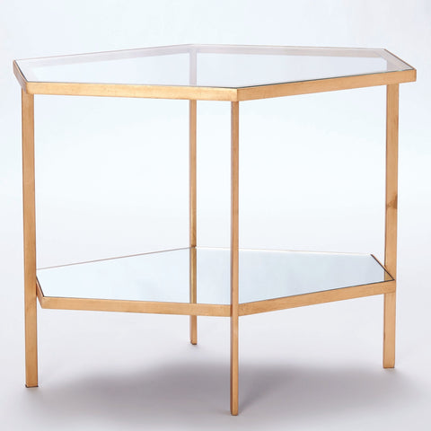 Global Views Timeless Minimalist Hexagonal Center Table