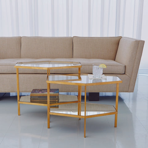 Global Views Timeless Minimalist Hexagonal Center Table