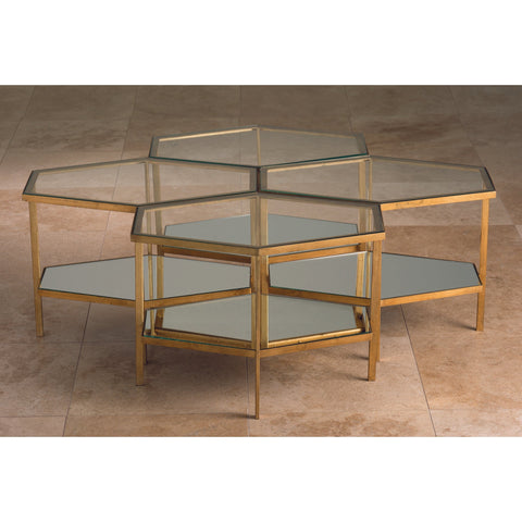 Global Views Timeless Minimalist Hexagonal Center Table
