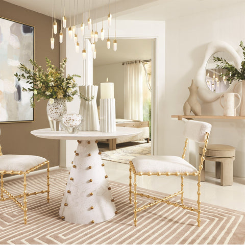 Global Views Timeless Minimalist Round Center Table Modern Accent Table