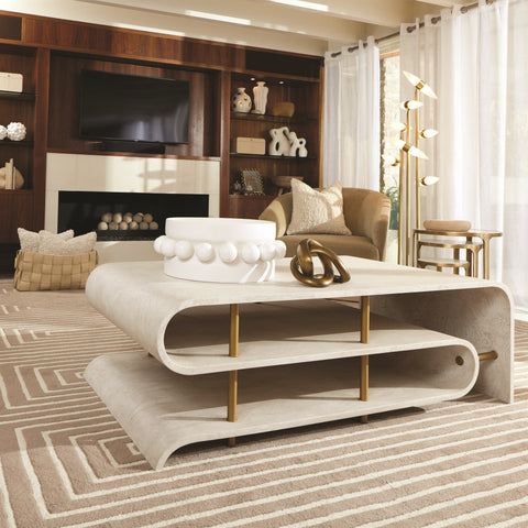 Timeless Minimalist Marble Nesting Table Set with Round Frame