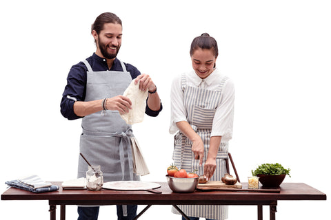 Pinafore Apron with Adjustable Crossback and Utility Loop