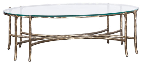 Fairfield Monier Timeless Minimalist Modern Oval Coffee Table