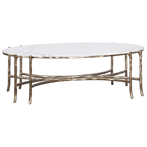 Fairfield Monier Timeless Minimalist Modern Oval Coffee Table