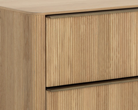 Sunpan Kalla Fluted Plinth Modern Nightstand