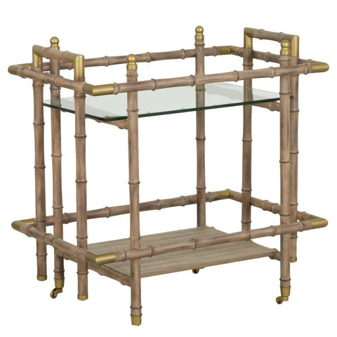 Temperate Grove Coastal Rectangle Bar Cart
