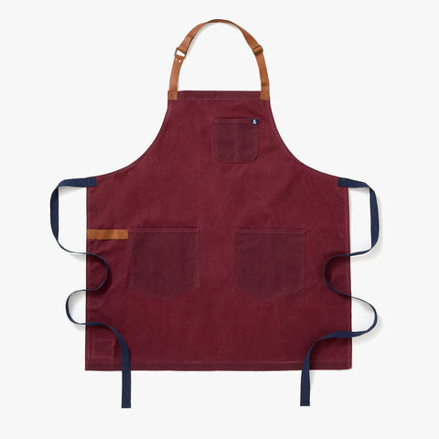 Bib Apron with Adjustable Pockets and Patch Style