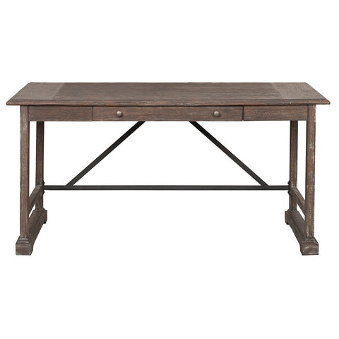 Fairfield Industrial Creative Rustic Writing Desk with Block Feet - 60 W