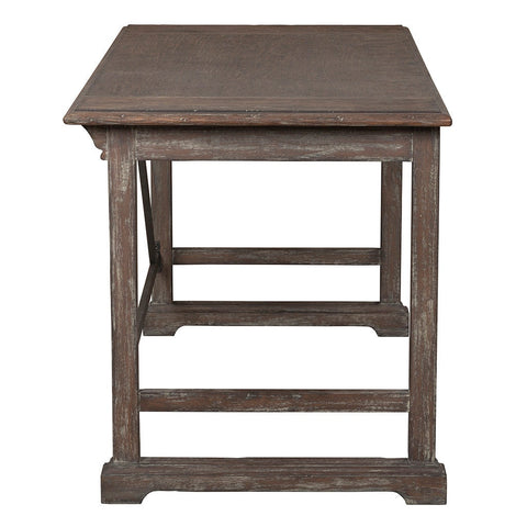Fairfield Industrial Creative Rustic Writing Desk with Block Feet - 60 W