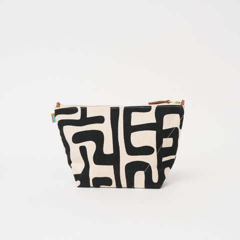 Abstract Graphic Convertible Pouch with Zip Top