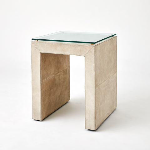 Posh Contemporary Center Table with Block Frame Accent Table