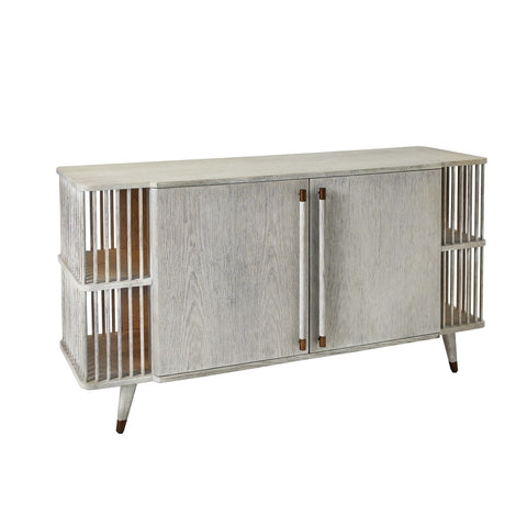 Arbor Whitewash Media Cabinet for Contemporary Spaces
