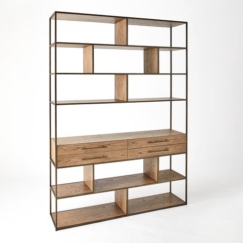 Mack Etagere Bookshelf in Modern Oak Design