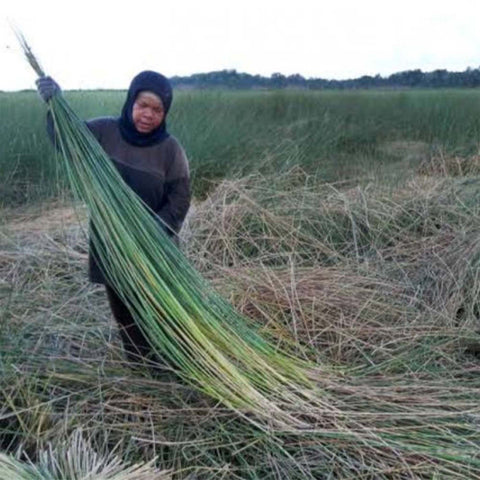 Handwoven Braided Flap Pouch with Tie Closure