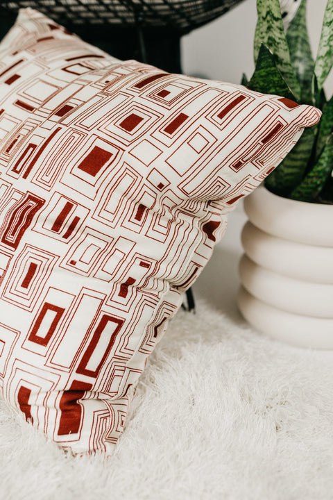 Powered by People Modern Graphic Square Accent Pillow with Removable Cover - 20 x 20