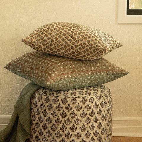 Filling Spaces Artful Traditionalist Handcrafted Bohemian Accent Throw Pillow - 18 x 18 - 20 x 20 - 22 x 22 - 24 x 24 - 26X 26 - 14 x 20 - 14 x 40 - 18 x 40 - 16 x 50