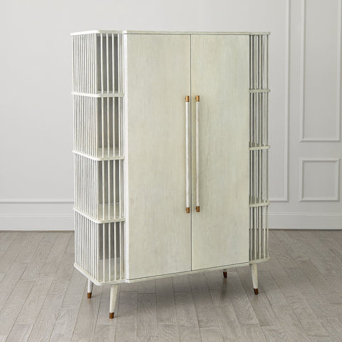 Arbor Contemporary Whitewash Tall Cabinet