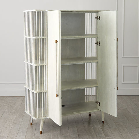 Arbor Contemporary Whitewash Tall Cabinet