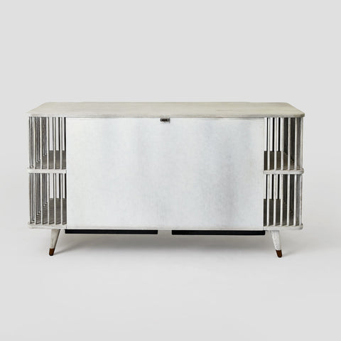 Arbor Whitewash Media Cabinet for Contemporary Spaces