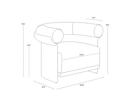 Outdoor Living & Garden Modern Barrel Lounge Chair