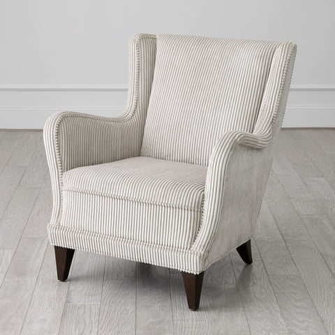 Timeless Minimalist Wingback Upholstered Lounge Chair