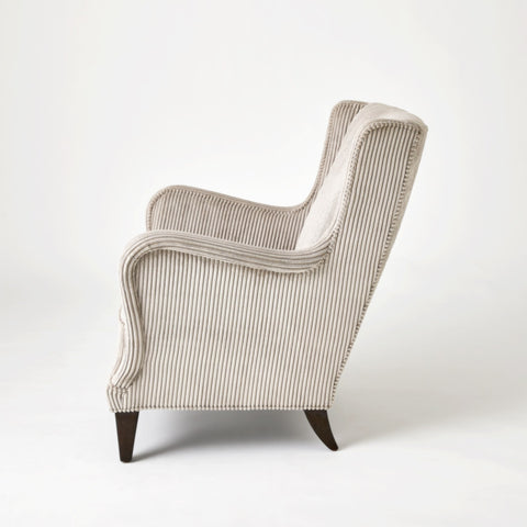 Timeless Minimalist Wingback Upholstered Lounge Chair