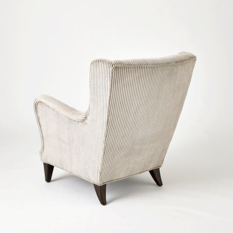 Timeless Minimalist Wingback Upholstered Lounge Chair