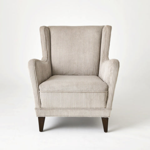 Timeless Minimalist Wingback Upholstered Lounge Chair