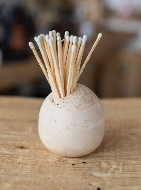 Traverntine Match Holder