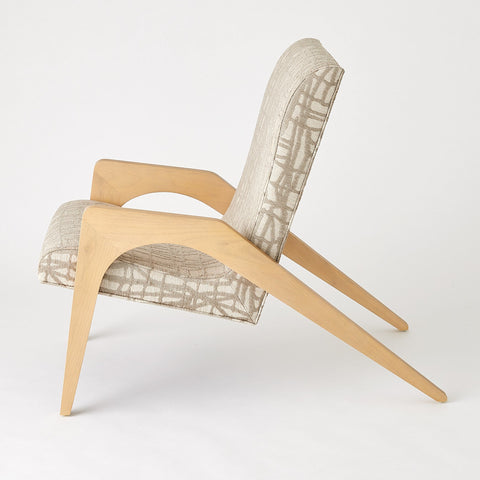 Timeless Minimalist Mid Century Parsons Upholstered Lounge Chair