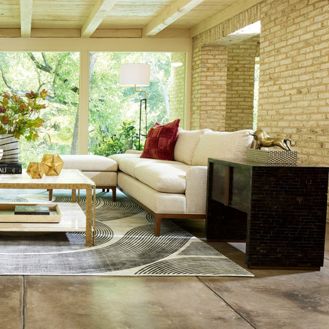 Studio A Timeless Minimalist Contemporary Center Table with Inlay Accent Table - 24 W