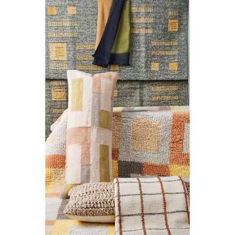 Artful Traditionalist Handwoven Graphic Lumbar Throw Pillow