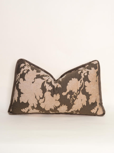 Powered by People Artful Traditionalist Vintage Floral Embroidery Lumbar Pillow - 12 x 20