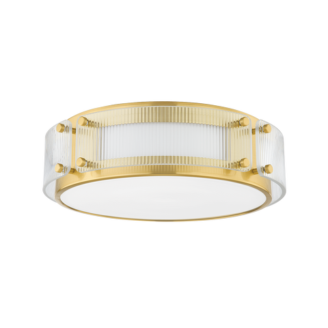 Clifford Ambient Modern Fluted Drum Flush Mount Ceiling Light