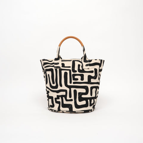 Abstract Graphic Drawstring Tote