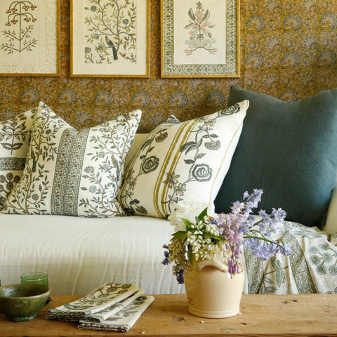 Filling Spaces Artful Traditionalist Bohemian Graphic Accent Pillow - 22 x 22