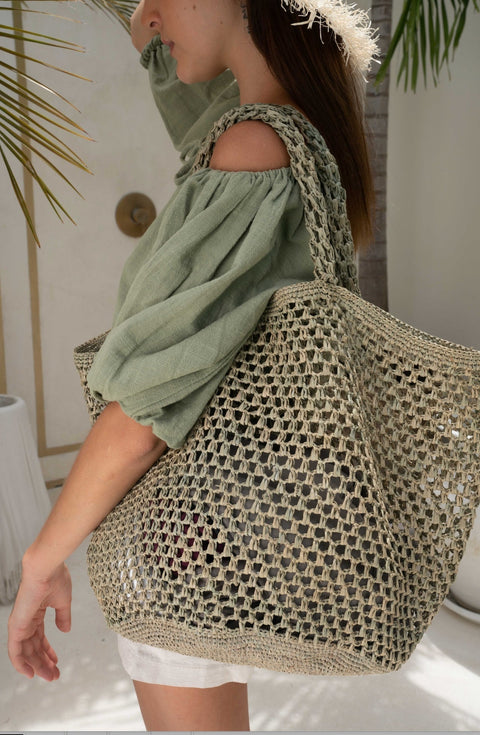 Beach Handmade Geometric Tote