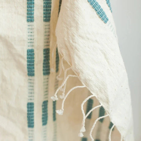 Abstract Handwoven Textured Fringe Hand Towel